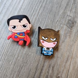 DC Comics Justice League Batman and Superman Croc Charms Jibbitz Buddle.